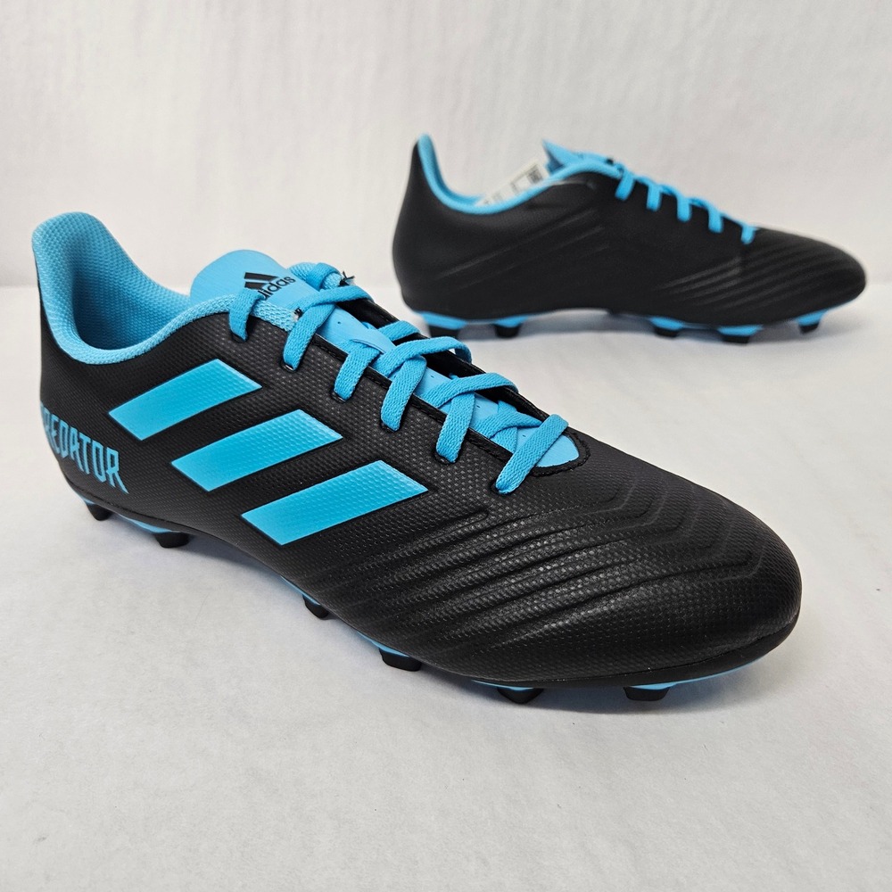 Adidas Predator 19.4 FxG Men Soccer Cleats F35598 Black Cyan Men's Size 9